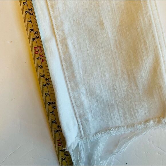 Madewell 10" High-Rise Skinny Jeans Sz 26 White Distressed Knee/Ankles - Picture 7 of 10